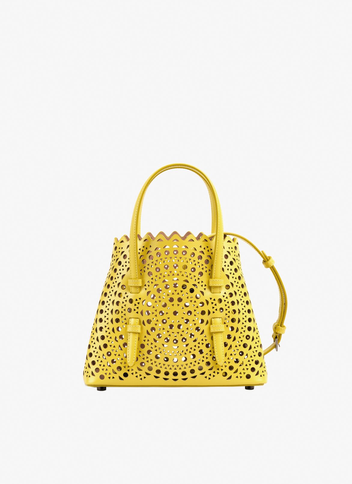 MINA 20 BAG IN VIENNE CALFSKIN ALAÏA LEMON YELLOW MINA 20 BAG IN VIENNE CALFSKIN